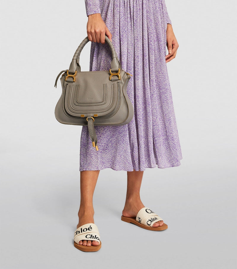 Chloé small leather Marcie top-handle bag, imported from the UK