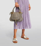 Chloé small leather Marcie top-handle bag, imported from the UK