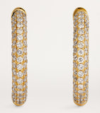 Emily P. Wheeler yellow gold diamond and enamel duo hoop earrings (British brand)