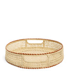 La DoubleJ raffia tray 36.5cm, UK version