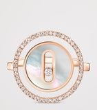Messika Lucky Move ring pink gold diamond mother-of-pearl 0.18ct (British brand)