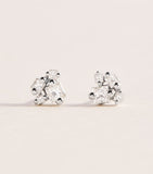 Suzanne Kalan diamond princess cluster stud earrings - British product