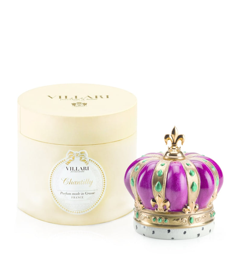 Villari Royal Crown Candle hand-painted - British product