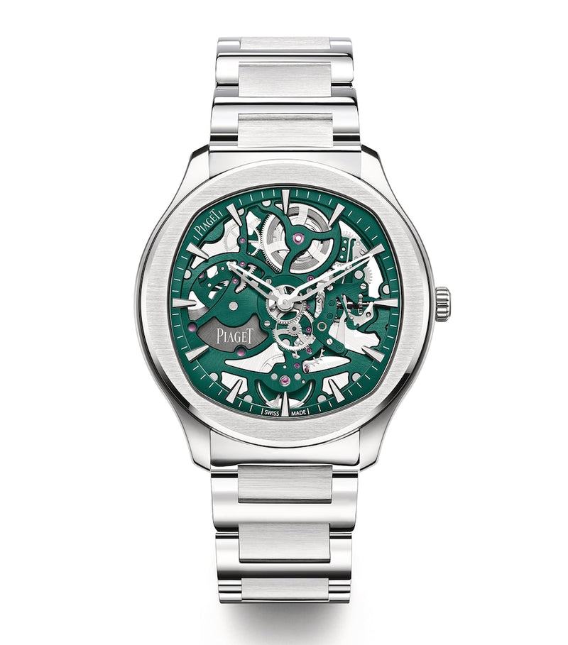 Piaget steel watch skeleton dial 42mm - British product