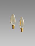 Retro LED SES candle bulb 2W 2 pack, imported from the UK