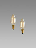 Retro LED SES candle bulb 2W 2 pack, imported from the UK