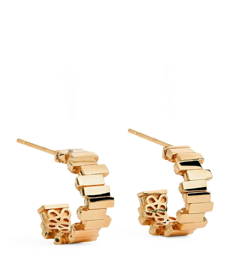 Suzanne Kalan yellow gold hoop earrings, imported from the UK