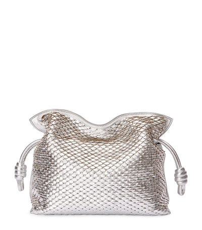 Harrods LOEWE Medium Leather Scales Flamenco Clutch- Buy online at McGrocer