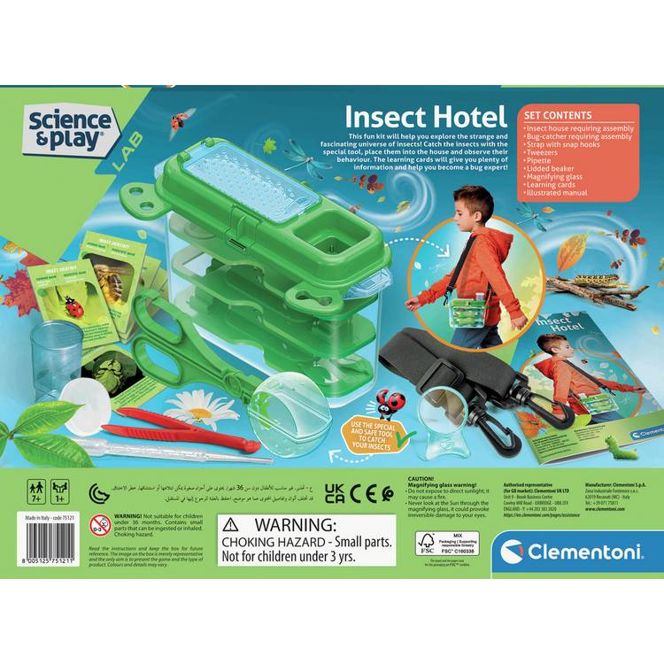 Clementoni insect hotel kit with fauna box, imported from the UK
