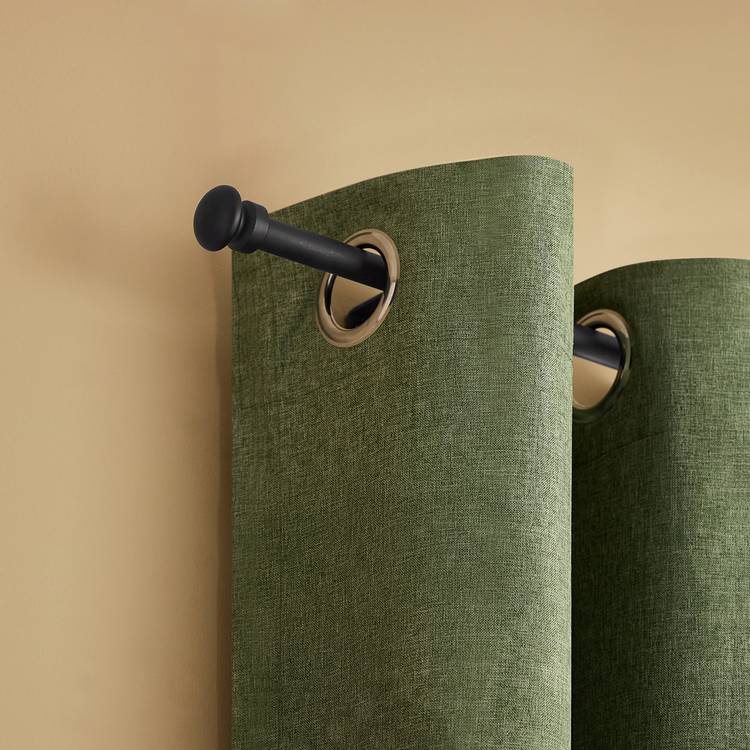 Argos Home extendable black curtain pole 120-210cm, UK version