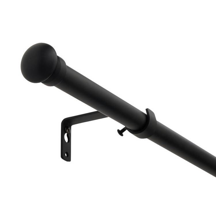 Argos Home extendable black curtain pole 120-210cm, UK version