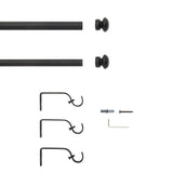 Argos Home extendable black curtain pole 120-210cm, UK version