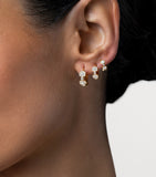 David Morris diamond-encrusted oval hoop earrings 8mm (British brand)
