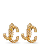 Jimmy Choo JC crystal-embellished stud earrings (British brand)