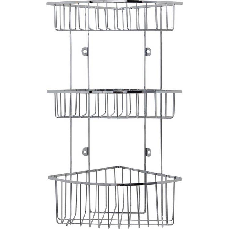 Argos Home wall-mounted chrome shower caddy 48cm (British brand)