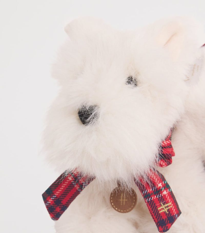 Harrods Westie plush toy in bag 19cm, imported from the UK