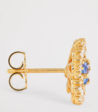 Suzanne Kalan diamond and sapphire flower earrings (British brand)