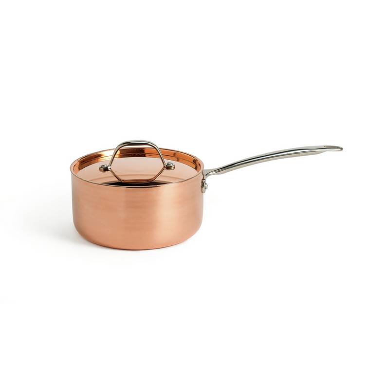 Argos Home copper triply pan set 5 piece (British brand)