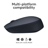 Logitech M170 wireless mouse in grey, UK version