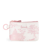 Harrods toile coin purse in cotton with London landmarks - British product