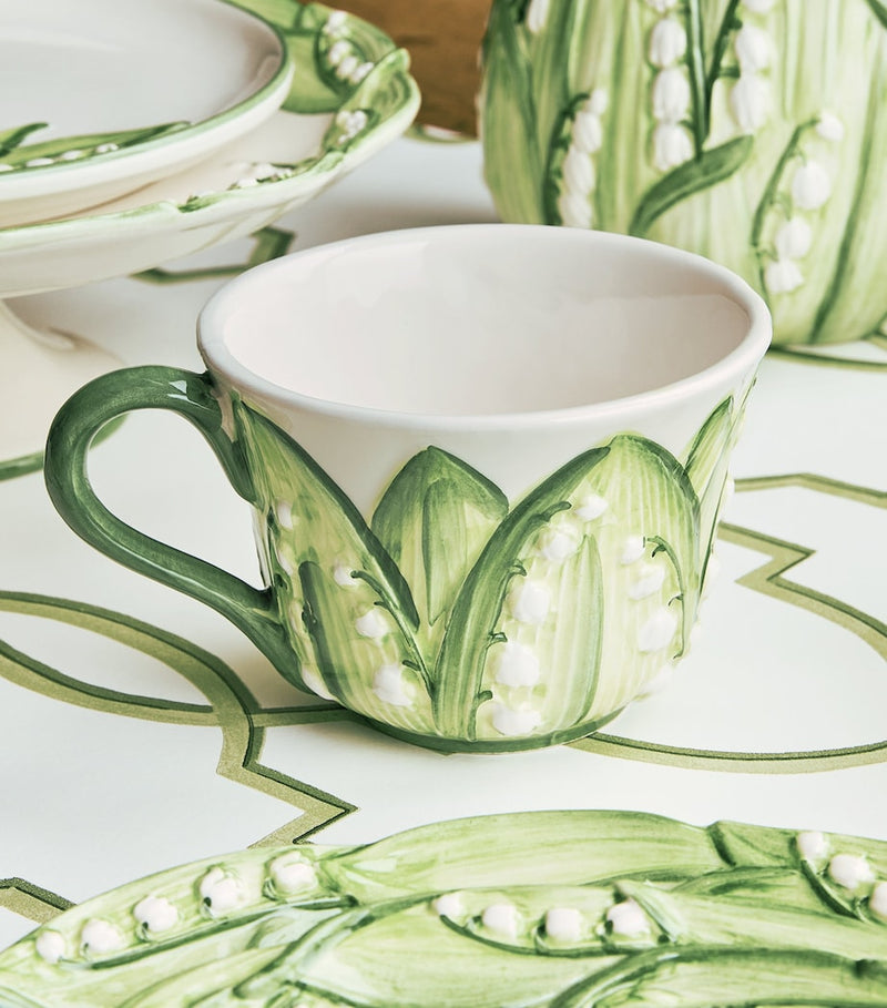 Les-Ottomans ceramic teacup Lily of the Valley, UK version