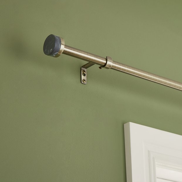 Argos Home brass extendable curtain pole 120-210cm, UK version