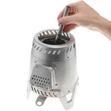 Decathlon wood-burning portable camping stove (British brand)