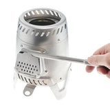 Decathlon wood-burning portable camping stove (British brand)