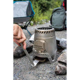 Decathlon wood-burning portable camping stove (British brand)