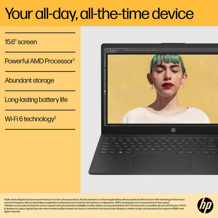 HP Ryzen 7 laptop 15.6in 512GB, UK version