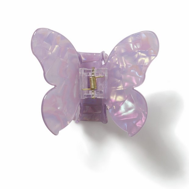Flitzy butterfly hair claw clip with shimmering finish, UK version