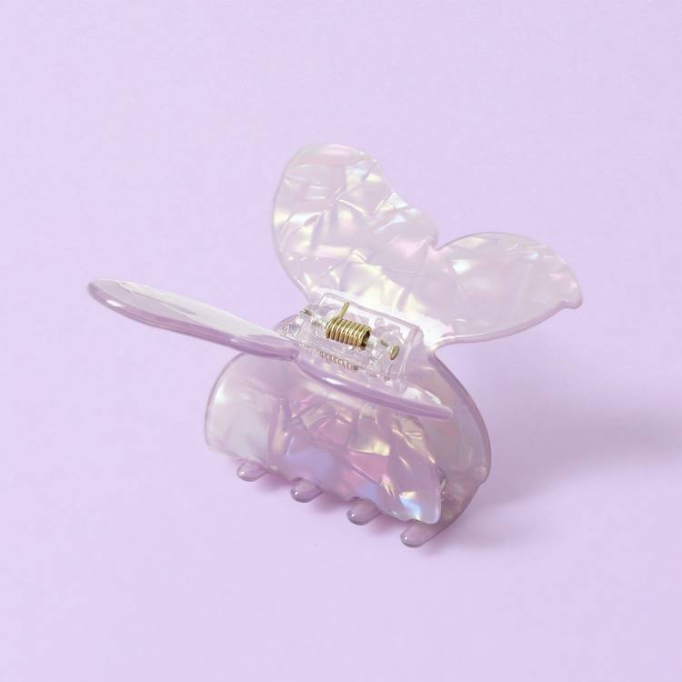 Flitzy butterfly hair claw clip with shimmering finish, UK version