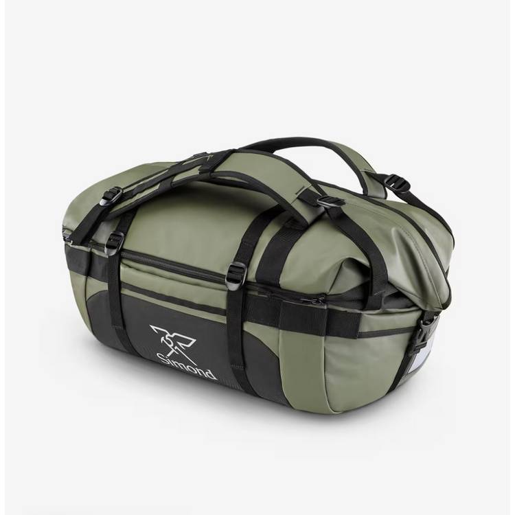 Decathlon duffel bag green 40-60L, imported from the UK