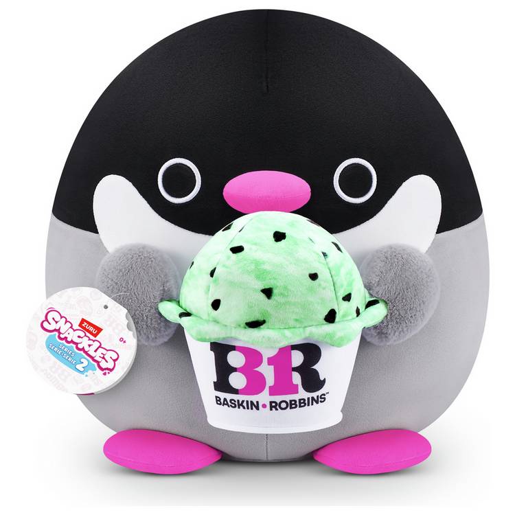 Snackles Penelope Penguin plush toy 14 inch, UK version