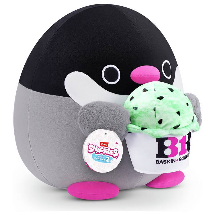Snackles Penelope Penguin plush toy 14 inch, UK version