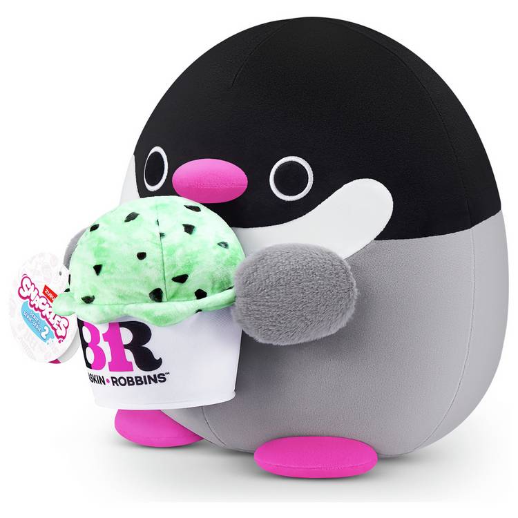 Snackles Penelope Penguin plush toy 14 inch, UK version