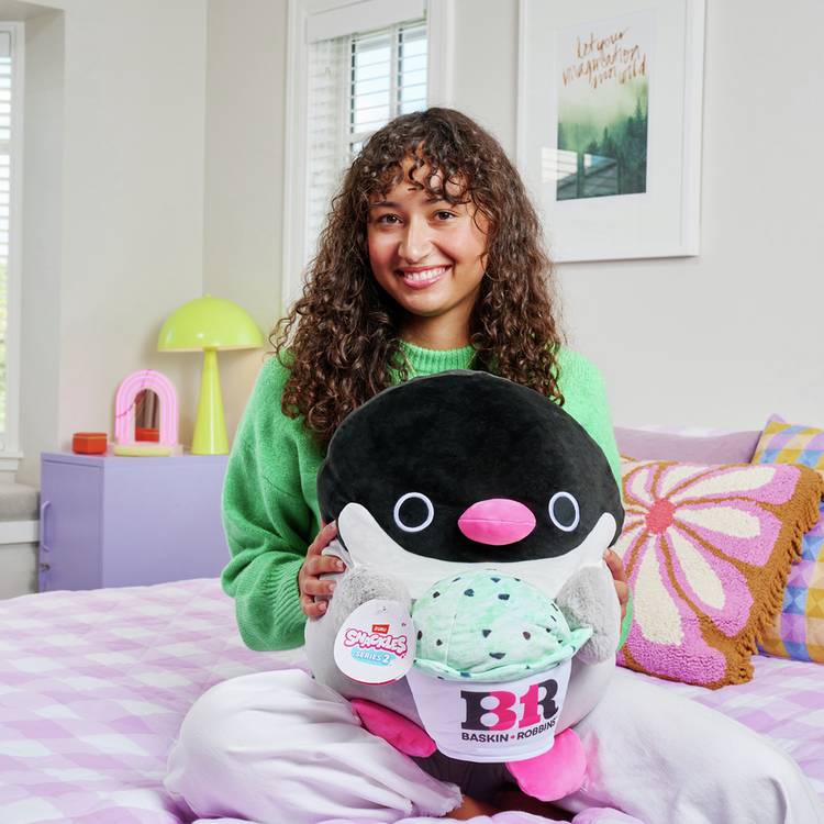 Snackles Penelope Penguin plush toy 14 inch, UK version