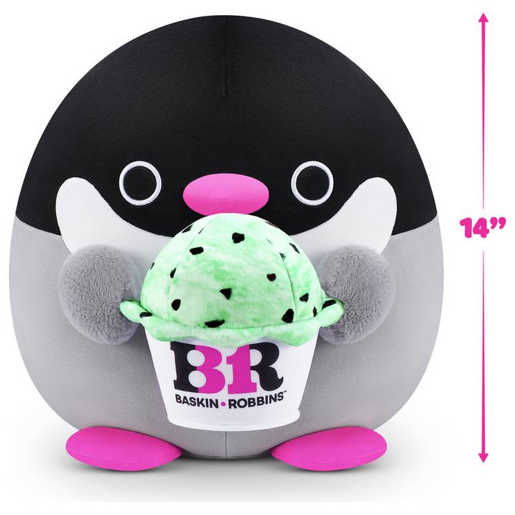 Snackles Penelope Penguin plush toy 14 inch, UK version