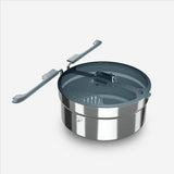 Decathlon 10-piece trekking cook set stainless steel - British product
