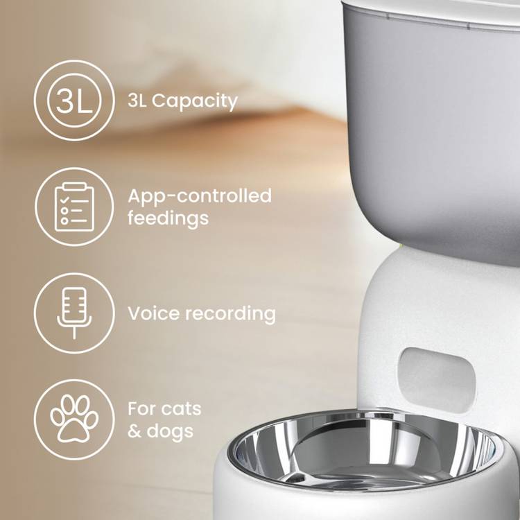 Noerden Petplate smart Wi-Fi pet feeder 3L - British product