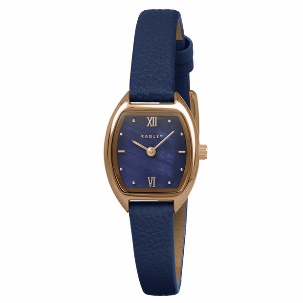 Radley navy dial watch with leather strap - British product