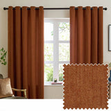 Argos Furn Soft Chenille Blackout Eyelet Curtains Rust 117x137cm- Buy online at McGrocer