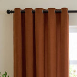 Furn soft chenille blackout eyelet curtains rust 117x137cm, UK version