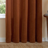 Furn soft chenille blackout eyelet curtains rust 117x137cm, UK version