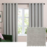 Argos Furn Soft Chenille Blackout Eyelet Curtains - Silver - 117x137cm- Buy online at McGrocer