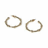 Freedom gold-tone knot medium hoop earrings - British product