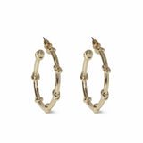 Freedom gold-tone knot medium hoop earrings - British product