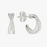 Revere sterling silver crossover earrings (British brand)