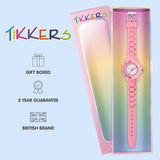 Tikkers kids watch pink silicone 30mm, imported from the UK