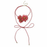 Argos Freedom Wrap Around Tie 3 Flower Pink Choker Necklace- Buy online at McGrocer